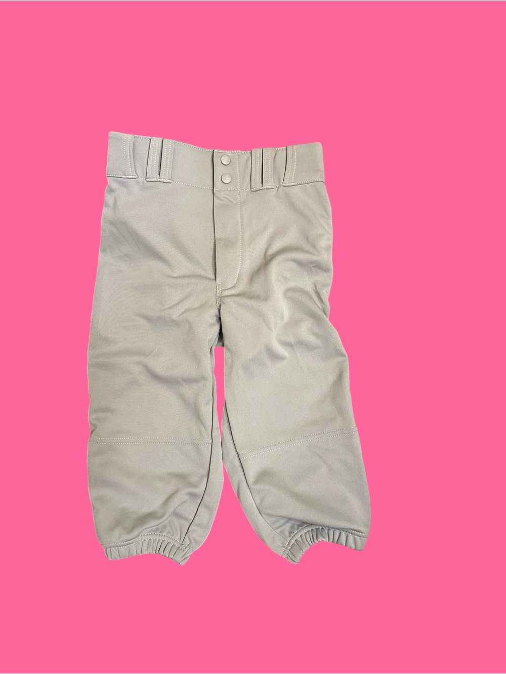 Champro Kids' Light Gray Baseball Pants - Elastic Cuff - Picture 2 of 2